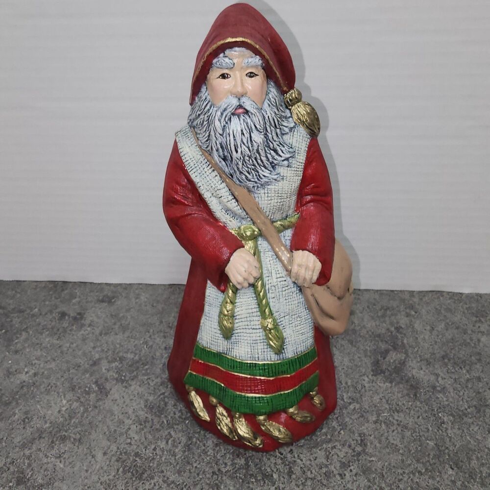 Vintage 95 Scioto Hand Painted Ceramic Santa Figurine Nordic Father Christmas 92